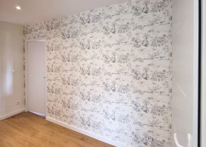 papier peint blanc à motif